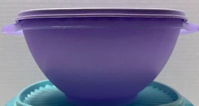 Tupperware Servalier Bowl 6 Cup Semi Sheer Purple Matching Seal 838E