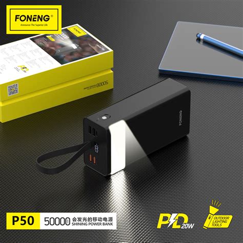 P50 Power Bank 50000mah Pd 20w Foneng