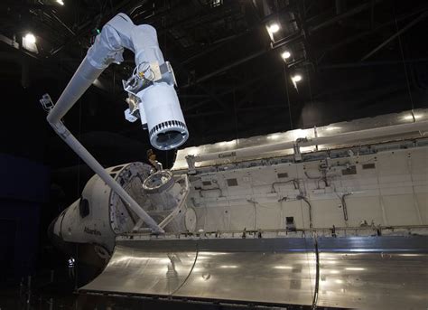 Space Shuttle Atlantis Payload Bay Doors Open And Robotic Arm Space