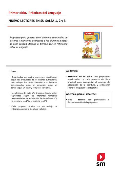 PDF Primer ciclo Prácticas del Lenguaje NUEVO sm argentina wp