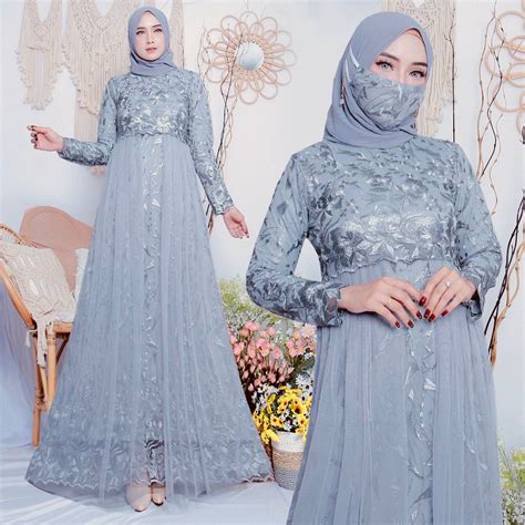 10 Model Gamis Brokat Kekinian Terbaru 2022 Blog Belanja Pay Later Atome