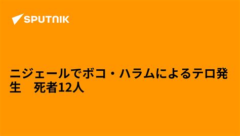 ニジェールでボコ・ハラムによるテロ発生 死者12人 2020年5月20日 Sputnik 日本