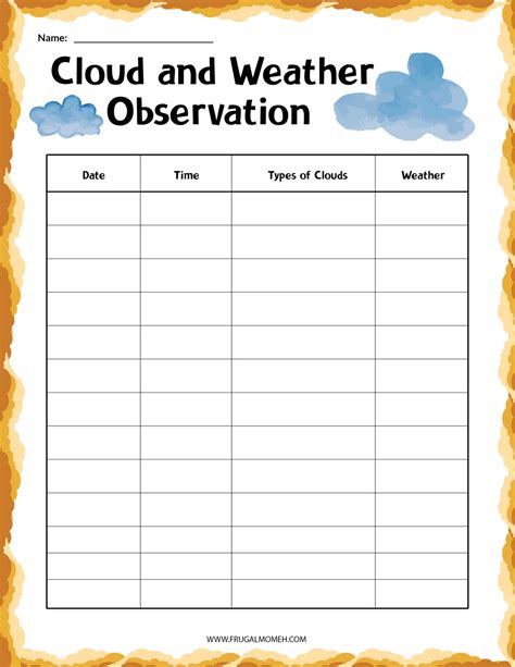 Free Printable Clouds Activity Sheets Frugal Mom Eh