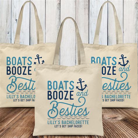 Nautical Boat Tote Bag Custom Boat T Bachelorette Cruise Etsy