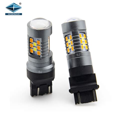 Dual Color Amber White Led Bulbs Daytime Running Light