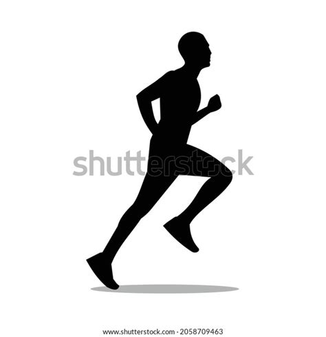 Running Man Silhouette Vector Design Stock Vector (Royalty Free) 2058709463 | Shutterstock