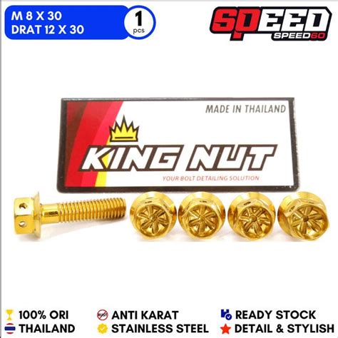 Jual Baut Probolt M X Drat X Gold Flower Stainless King Nut