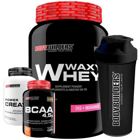 Kit Whey Protein Waxy Whey Pote Kg Bcaa G Power Creatina