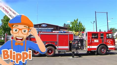 Blippi Blippi Explores Fire Trucks Educational Videos For Images