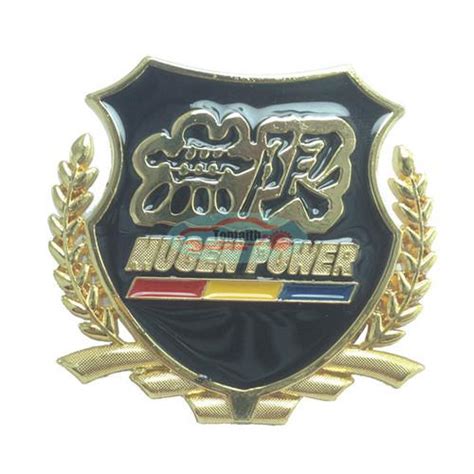 Sell 2pcs Gold Metal Side Emblems Emblem 3M Badge Sticker For Mugen