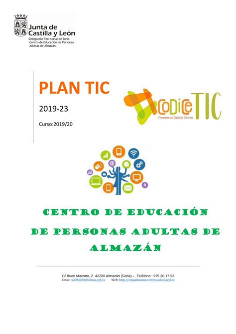 Pdf Plan Tic Cepaalmazan Centros Educa Jcyl Escepaalmazan Centros