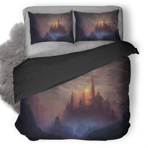 Kings Castle Painting Vs Duvet Cover And Pillowcase Set Bedding Set