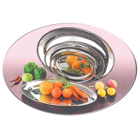 Oval Stainless Steel Platters at best price in Chennai by Subham Internationals | ID: 3655992355