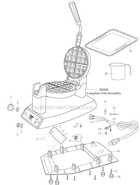 Waring WMK300 Parts List and Diagram : eReplacementParts.com