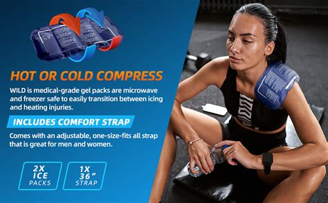 WILD Ice Packs For Injuries Reusable Gel Hot And Cold Compress Therapy Cold Pack With
