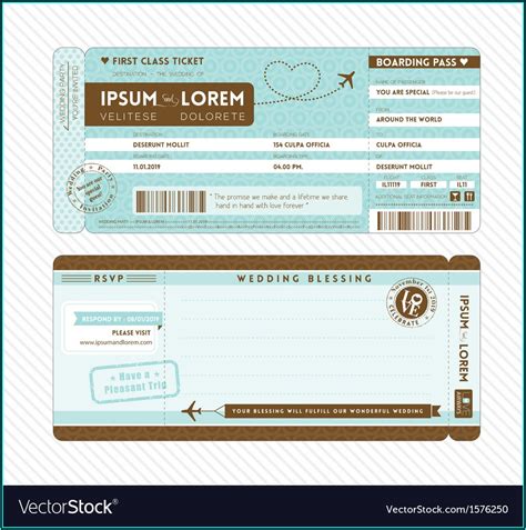 Airplane Ticket Invitation Template - Template 2 : Resume Examples # ...