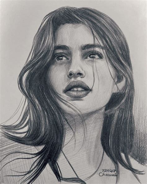 Love Art🖤sketch Face Pencil Drawing Pencil Portrait Drawing Cool