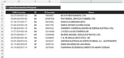 Planilha De Consulta Autom Tica De Sintegra Inscri O Estadual Guia