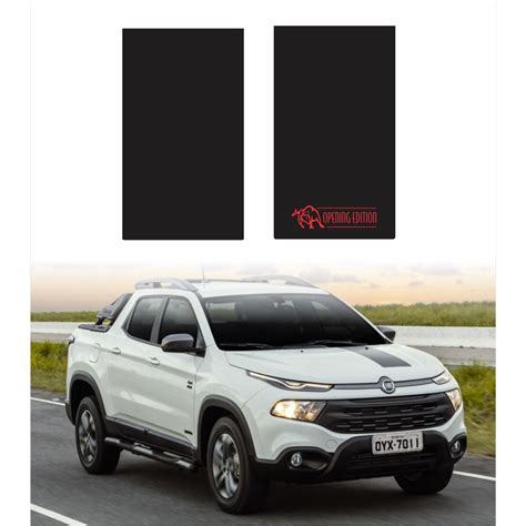 Kit Adesivo Capo E Tampa Traseira Fiat Toro Opening Edition Branca