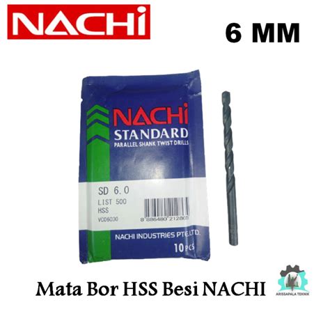 MATA BOR NACHI MATA BOR BESI 6 MM ORIGINAL HSS DRILL NACHI ASLI 6MM