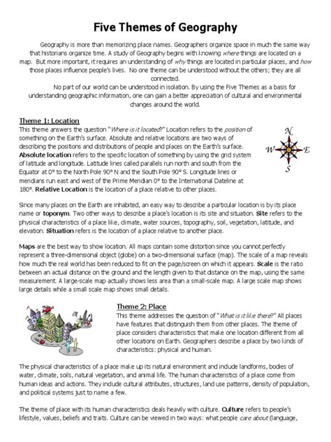 Five Themes of Geo Packet 2017 | PDF