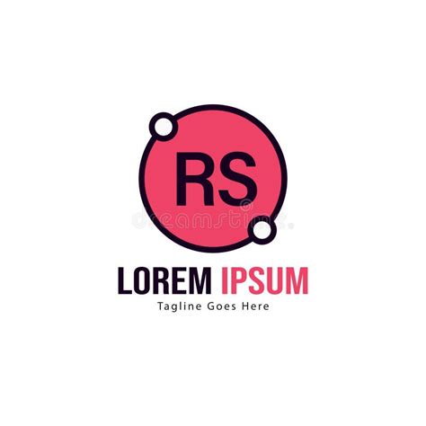 Initial Rs Logo Template With Modern Frame Minimalist Rs Letter Logo