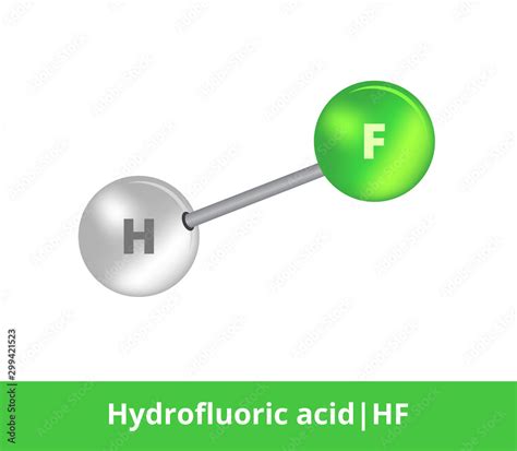 Vetor Do Stock Vector Ball And Stick Icon Of Hydrofluoric Acid Or