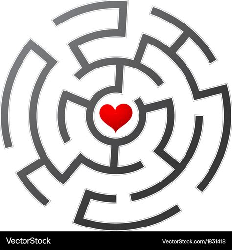 Love Maze Royalty Free Vector Image Vectorstock