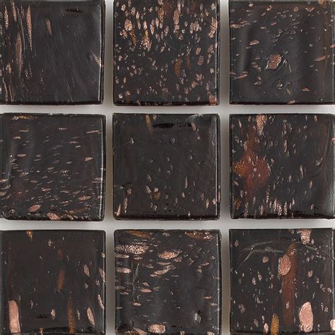 Obsidian Aventurina 1x1 Glass Tile E11 282 05s American Glass Mosaics Aquablu Mosaics