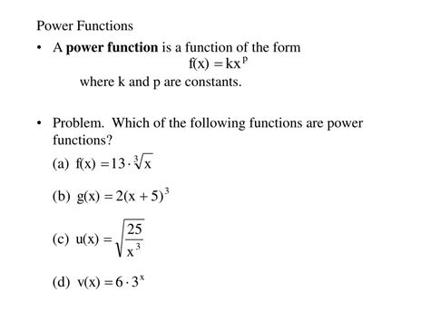 Ppt Power Functions Powerpoint Presentation Free Download Id 5579508