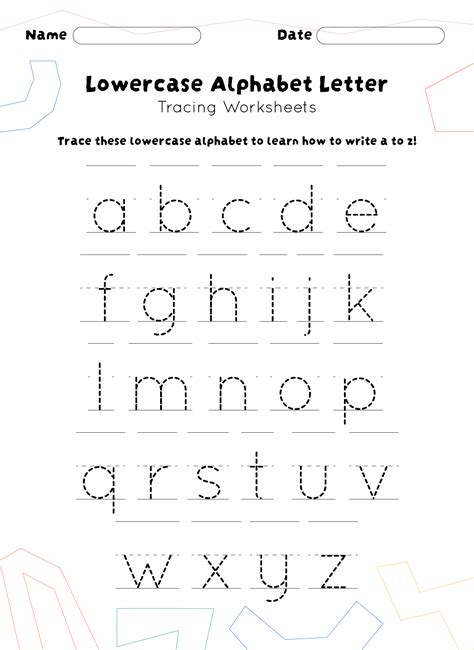 Lowercase Tracing Worksheets 6 Free Pdf Printables Printablee