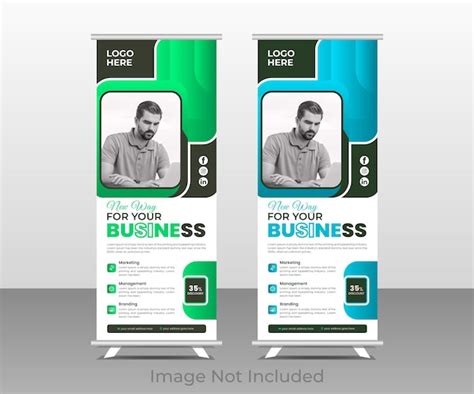 Premium Vector Corporate Rollup Banner Template