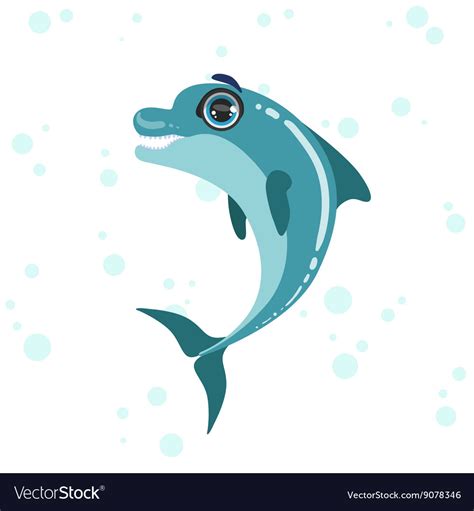 Bottlenose dolphin drawing Royalty Free Vector Image