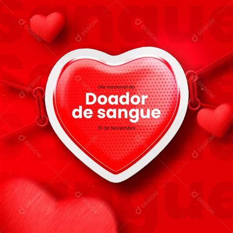 Dia Nacional Do Doador De Sangue De Novembro Social Media Psd