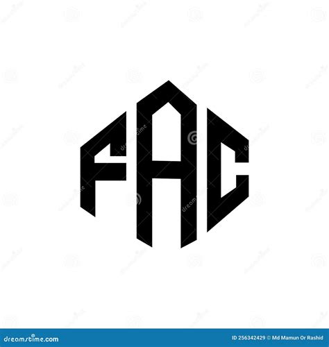 Fac Letter Logo Design With Polygon Shape Fac Polygon And Cube Shape