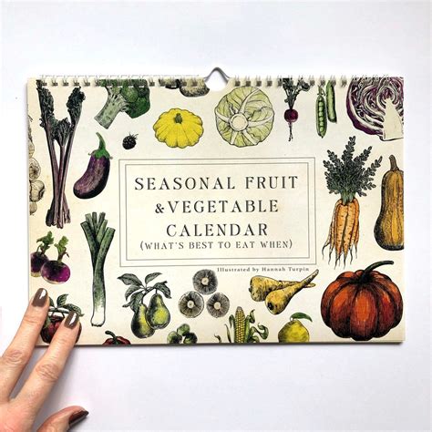 UK Seasonal Calendar, A4 dateless Fruit and Vegetable Wall Calendar, FSC Certified - Etsy UK