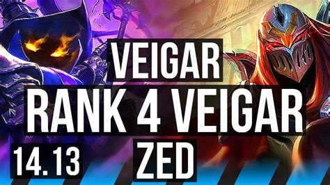 Veigar Vs Zed Mid Rank Veigar Games Dominating