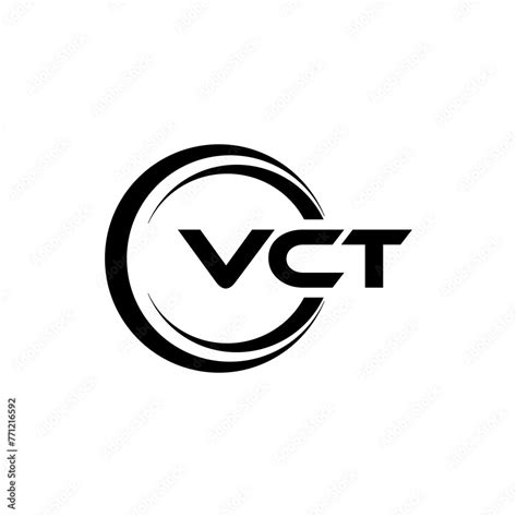 VCT letter logo design with white background in illustrator, cube logo ...