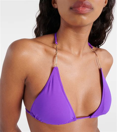 Mykonos Triangle Bikini Top In Purple Melissa Odabash Mytheresa