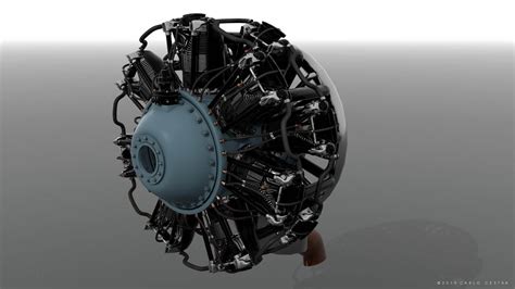 R 1830 Twin Wasp Aircraft Engine 3d Model By Carlo Cestra