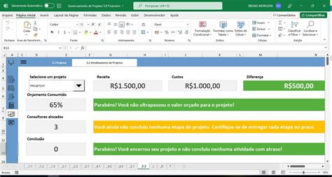 Planilha De Gerenciamento De Projetos Em Excel Luz Prime The Best