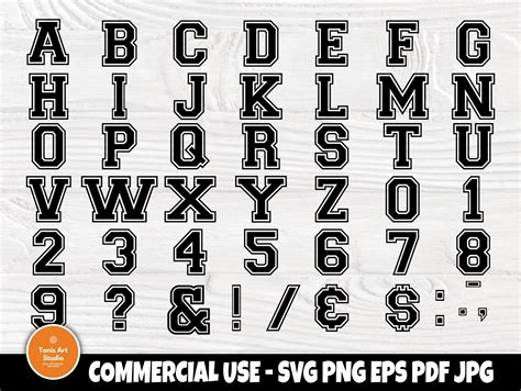 Varsity Font Svg College Font Svg Varsity Alphabet Svg Svg Cut