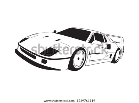 Ferrari F40: Over 4 Royalty-Free Licensable Stock Vectors & Vector Art ...