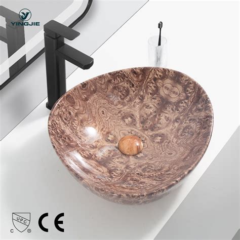 High Quality Ceramic New Design Sanitary Ware Bathroom Marble No Hole