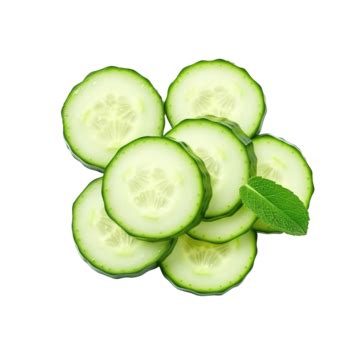 Fresh Cucumber Slices Isolated Top View, Cucumber Slice, Isolated ...