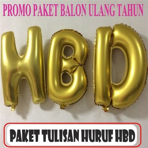 Balon Hbd Balon Ulang Tahun Warna Kuning Emas Ukuran Cm Balon