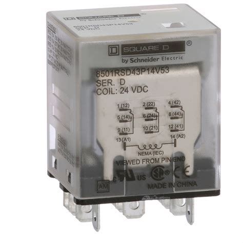 SCHNEIDER Socket Mounted 15 A Current Rating Relay 55WG32