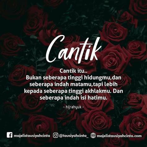 Quote Ayat Hadits Di Instagram Cantik Tidak Melulu Wajah Indah