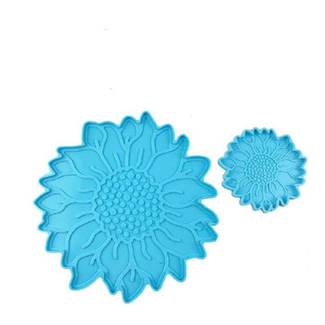 Sunflower Traycoaster Silicone Mold Resin Mold Etsy