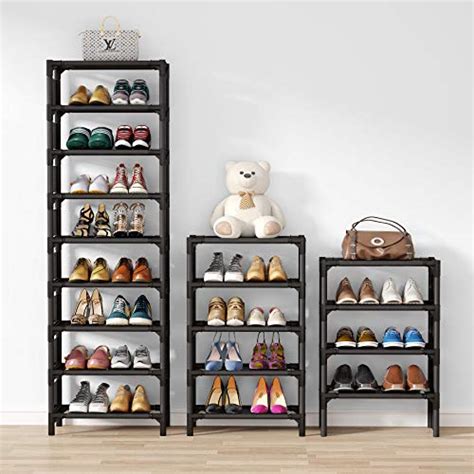 Tribesigns Vertical Shoe Rack 9 Tiers Narrow Shoe Shelf 18 Pairs Slim